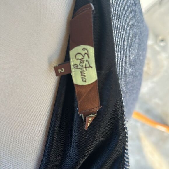 COPY - Eva Franca French Designer Wool Pinstripe Skirt - Picture 8 of 11